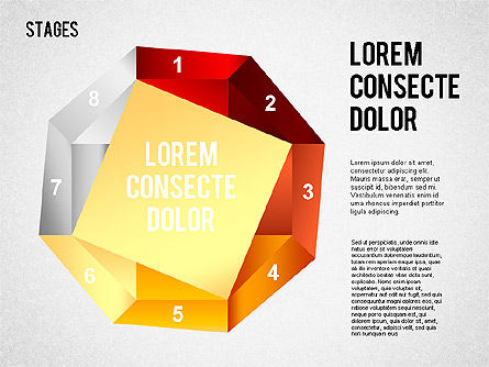 Collection de scène de formes colorées, Diapositive 12, 01314, Formes — PoweredTemplate.com