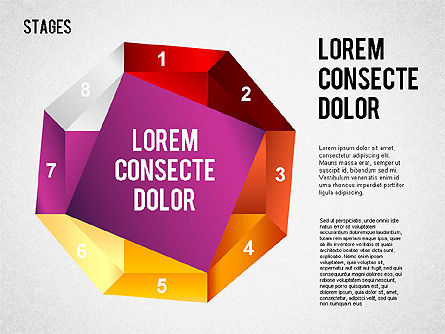 Collection de scène de formes colorées, Diapositive 13, 01314, Formes — PoweredTemplate.com