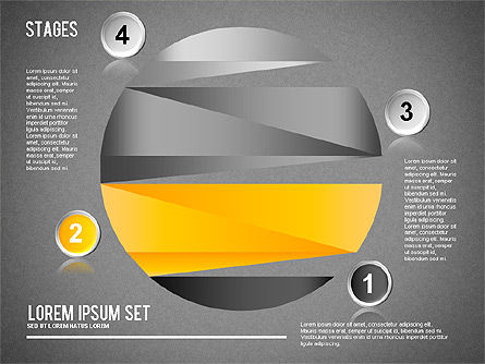 色の形のステージコレクション, スライド 15, 01314, 図形 — PoweredTemplate.com