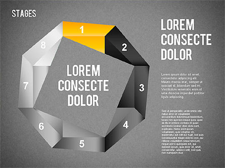 Collection de scène de formes colorées, Diapositive 16, 01314, Formes — PoweredTemplate.com