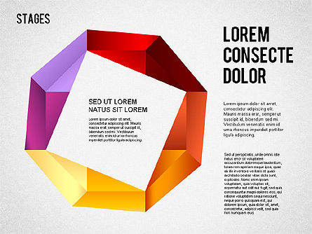 Colored Shapes Stage Collection, Slide 6, 01314, Shapes — PoweredTemplate.com