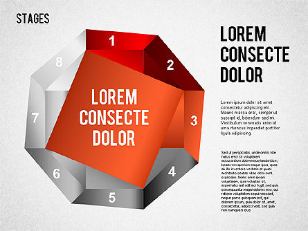 Collection de scène de formes colorées, Diapositive 9, 01314, Formes — PoweredTemplate.com