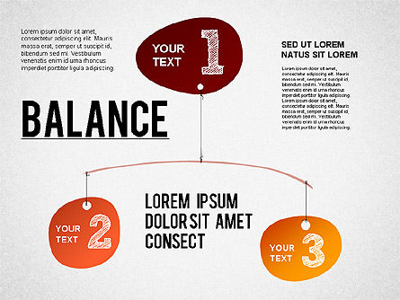 Schéma de concept d'équilibre, Modele PowerPoint, 01317, Modèles commerciaux — PoweredTemplate.com