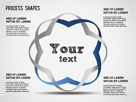 Stages shapes collection, Deslizar 15, 01318, Diagramas de Etapas — PoweredTemplate.com