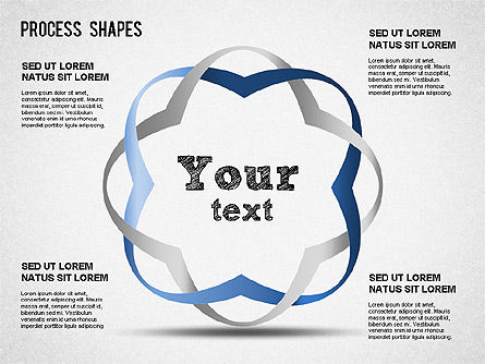 Stages shapes collection, Deslizar 16, 01318, Diagramas de Etapas — PoweredTemplate.com