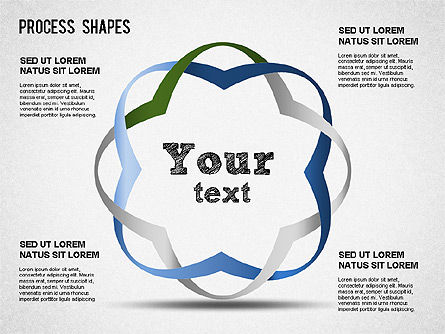Colección de formas, Diapositiva 17, 01318, Diagramas de la etapa — PoweredTemplate.com