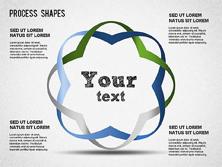 Stages shapes collection, Deslizar 18, 01318, Diagramas de Etapas — PoweredTemplate.com
