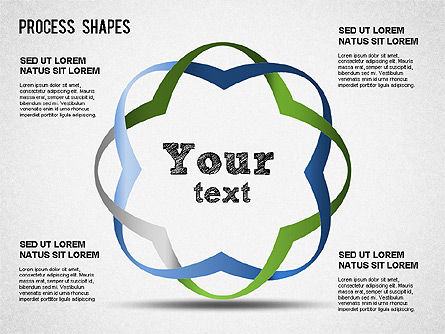 Stages shapes collection, Deslizar 19, 01318, Diagramas de Etapas — PoweredTemplate.com