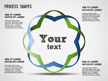 Stages shapes collection, Deslizar 20, 01318, Diagramas de Etapas — PoweredTemplate.com