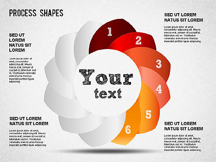 Colección de formas, Diapositiva 6, 01318, Diagramas de la etapa — PoweredTemplate.com