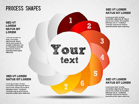 Colección de formas, Diapositiva 7, 01318, Diagramas de la etapa — PoweredTemplate.com
