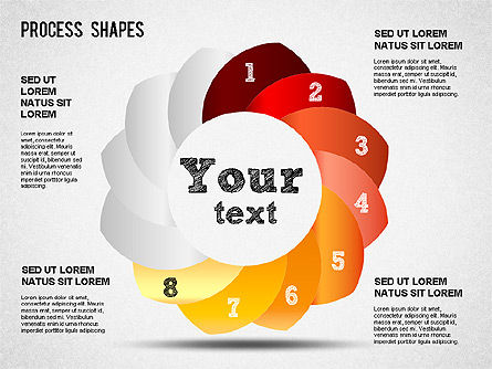 Colección de formas, Diapositiva 8, 01318, Diagramas de la etapa — PoweredTemplate.com