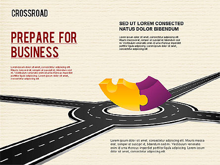 Diagrama de crossroad da corrente, Deslizar 12, 01319, Modelos de Negócio — PoweredTemplate.com