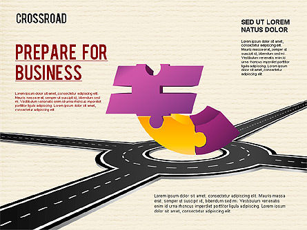 Diagrama de crossroad da corrente, Deslizar 13, 01319, Modelos de Negócio — PoweredTemplate.com