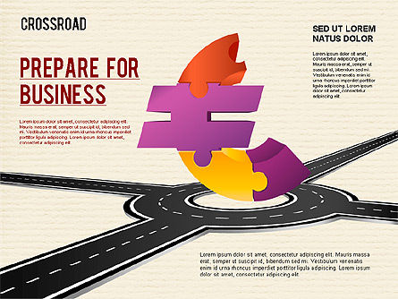 Currency Crossroad Diagram, Slide 14, 01319, Business Models — PoweredTemplate.com