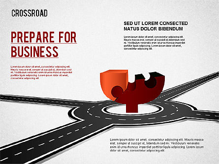 Diagrama de crossroad da corrente, Deslizar 2, 01319, Modelos de Negócio — PoweredTemplate.com