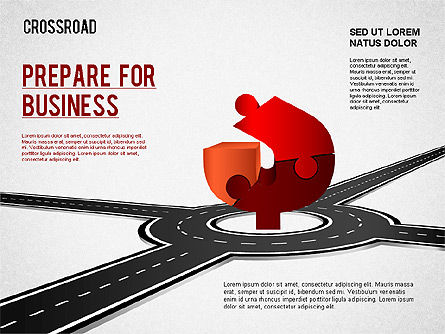 Munt kruispunt diagram, Dia 3, 01319, Businessmodellen — PoweredTemplate.com
