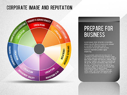 Corporate imago en de reputatie, PowerPoint-sjabloon, 01321, Businessmodellen — PoweredTemplate.com