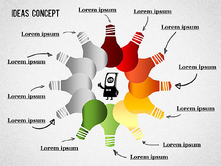 Diagramme des étapes d'idéalisation, Diapositive 10, 01323, Schémas d'étapes — PoweredTemplate.com