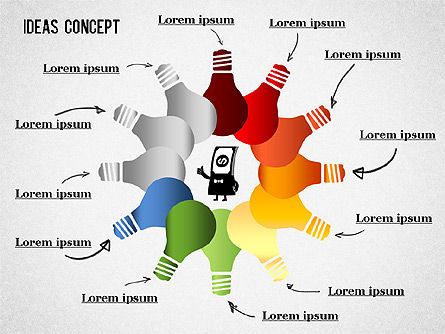 Diagram Tahap Ideation, Slide 11, 01323, Diagram Panggung — PoweredTemplate.com
