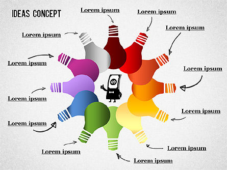 Diagram Tahap Ideation, Slide 13, 01323, Diagram Panggung — PoweredTemplate.com
