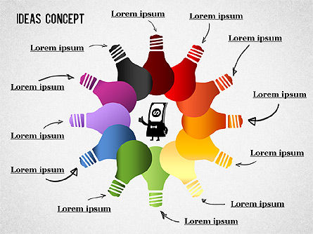 Diagram Tahap Ideation, Slide 14, 01323, Diagram Panggung — PoweredTemplate.com