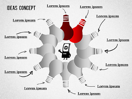 Diagram Tahap Ideation, Slide 4, 01323, Diagram Panggung — PoweredTemplate.com