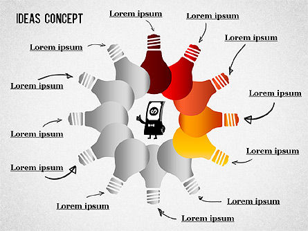 Ideatie stadia diagram, Dia 7, 01323, Stage diagrams — PoweredTemplate.com
