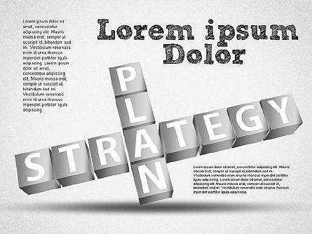 Strategia e pianificazione cruciverba, Modello PowerPoint, 01324, Diagrammi Palco — PoweredTemplate.com