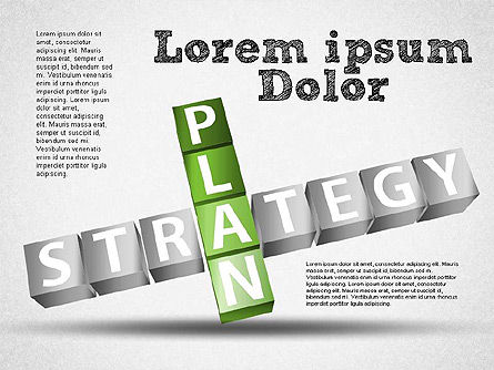 Stratégie et planification de mots croisés, Diapositive 2, 01324, Schémas d'étapes — PoweredTemplate.com