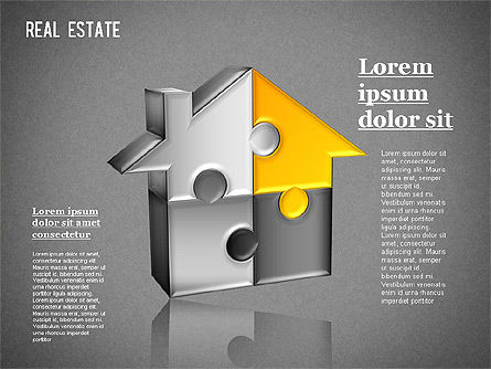 Real Estate Puzzle Diagram, Slide 15, 01325, Business Models — PoweredTemplate.com