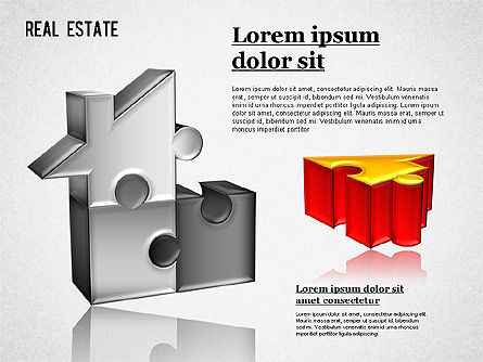 Real Estate Puzzle Diagram, Slide 8, 01325, Business Models — PoweredTemplate.com