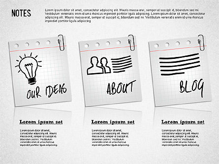 Tips and Notes Shapes, Slide 10, 01326, Shapes — PoweredTemplate.com