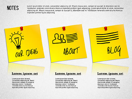 Tips and Notes Shapes, Slide 13, 01326, Shapes — PoweredTemplate.com