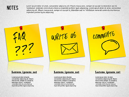 Tips and Notes Shapes, Slide 14, 01326, Shapes — PoweredTemplate.com