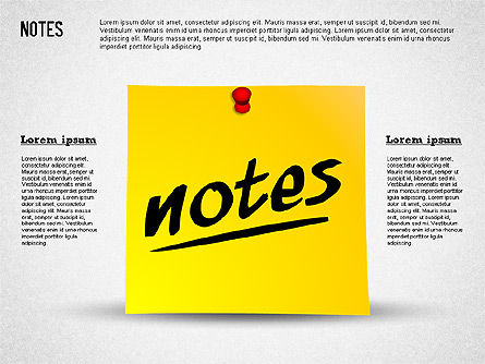 Tips e formas de notas, Deslizar 8, 01326, Formas — PoweredTemplate.com
