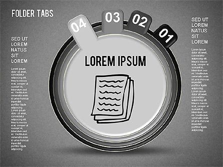 Ordner-Tabs Formen, Folie 12, 01328, Ablaufdiagramme — PoweredTemplate.com