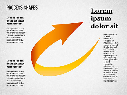 Flèches courbes en couleur, Diapositive 10, 01329, Formes — PoweredTemplate.com