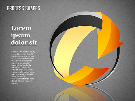 Flèches courbes en couleur, Diapositive 11, 01329, Formes — PoweredTemplate.com