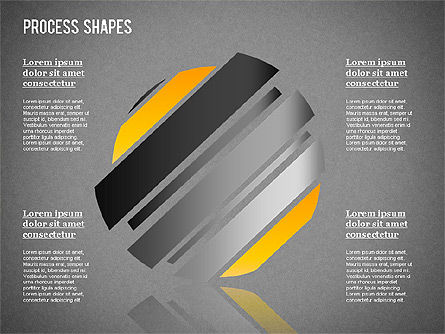 Flèches courbes en couleur, Diapositive 15, 01329, Formes — PoweredTemplate.com