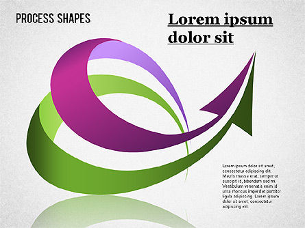Colored Curved Arrows, Slide 4, 01329, Shapes — PoweredTemplate.com