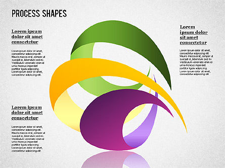 Colored Curved Arrows, Slide 6, 01329, Shapes — PoweredTemplate.com