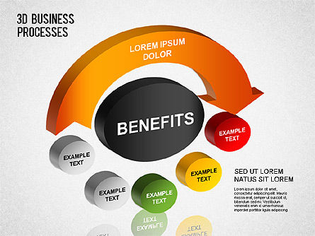 Diagram Proses Bisnis 3d, Slide 12, 01331, Diagram Proses — PoweredTemplate.com