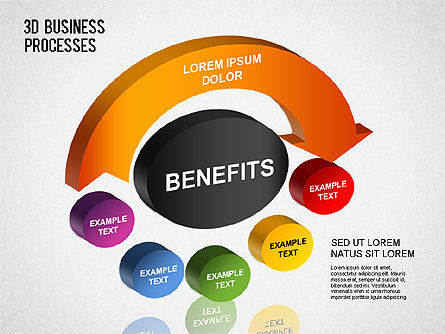 3d Geschäftsprozess Diagramm, Folie 14, 01331, Prozessdiagramme — PoweredTemplate.com
