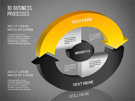 Diagram Proses Bisnis 3d, Slide 15, 01331, Diagram Proses — PoweredTemplate.com