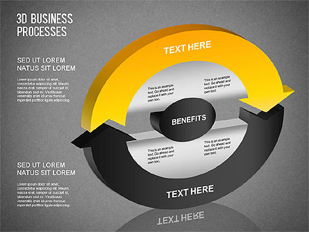 3D Business Process Diagram, Slide 16, 01331, Process Diagrams — PoweredTemplate.com