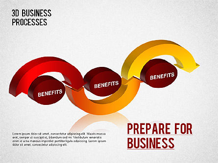 3dビジネスプロセス図, スライド 6, 01331, プロセス図 — PoweredTemplate.com