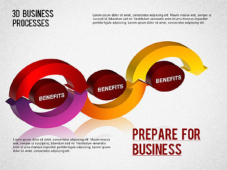 3dビジネスプロセス図, スライド 7, 01331, プロセス図 — PoweredTemplate.com