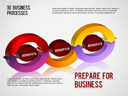 3D Business Process Diagram, Slide 8, 01331, Process Diagrams — PoweredTemplate.com