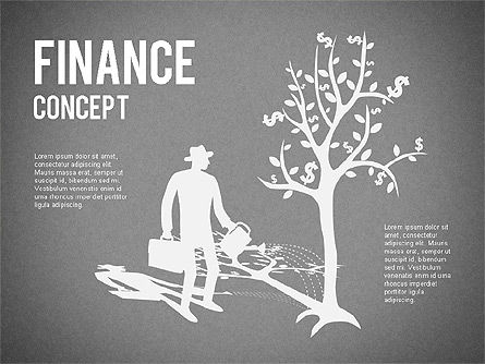 Diagrammes de concepts financiers définis, Diapositive 7, 01334, Modèles commerciaux — PoweredTemplate.com